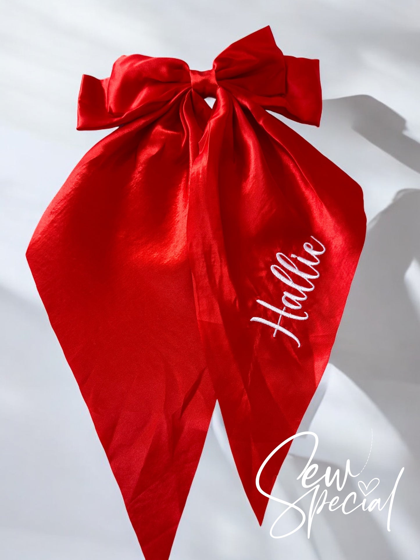 Extra Large Satin personalised hair bow