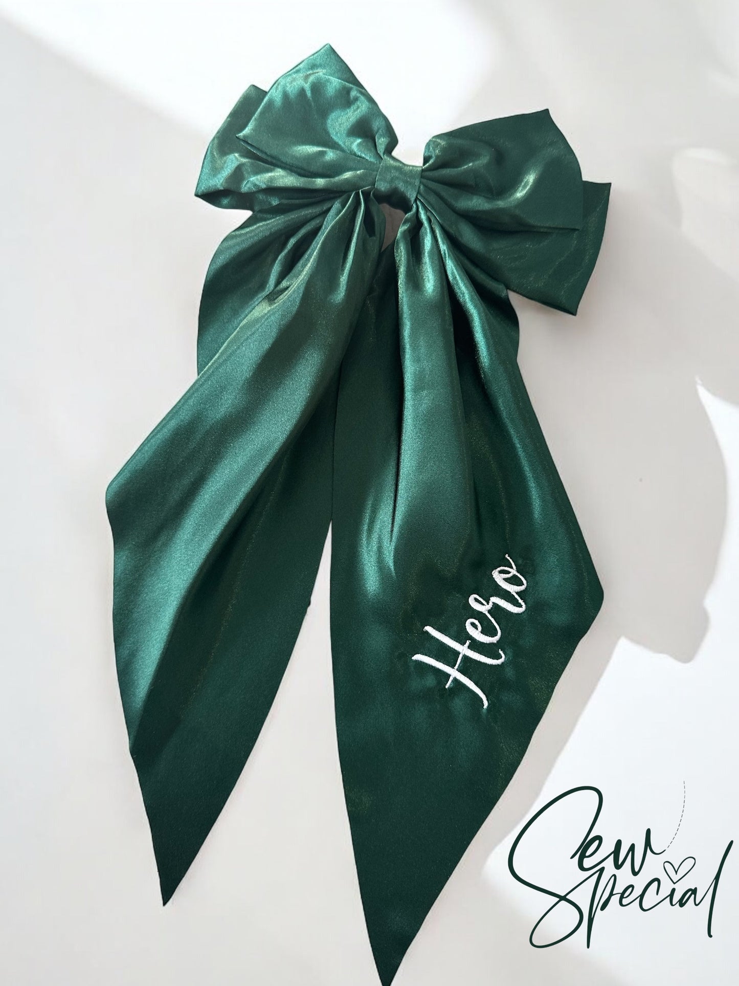 Extra Large Satin personalised hair bow