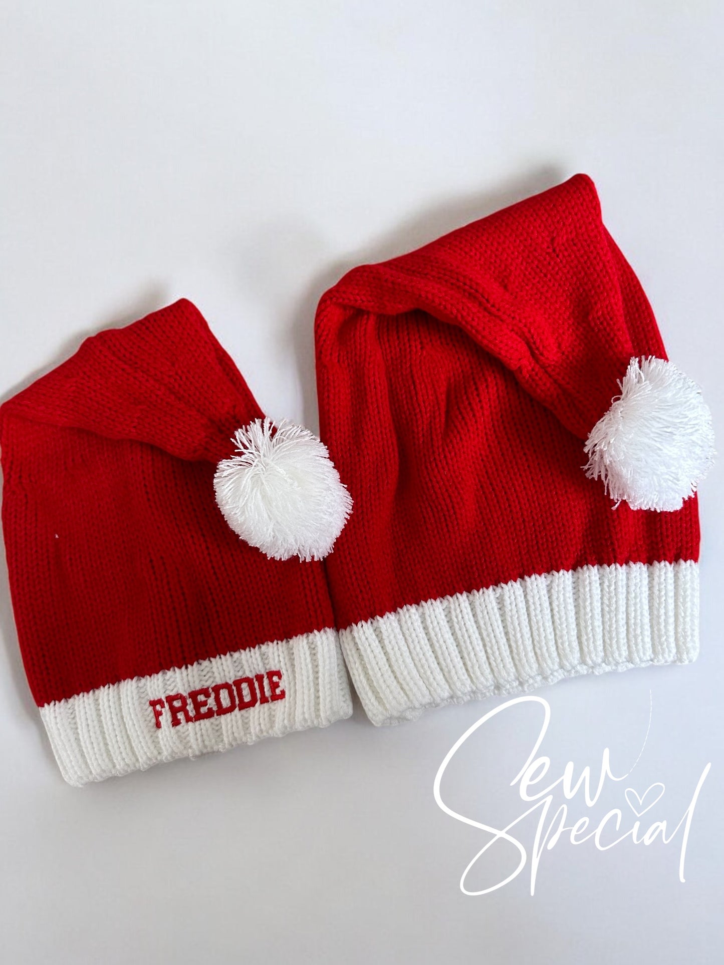 Knitted personalised Santa hat