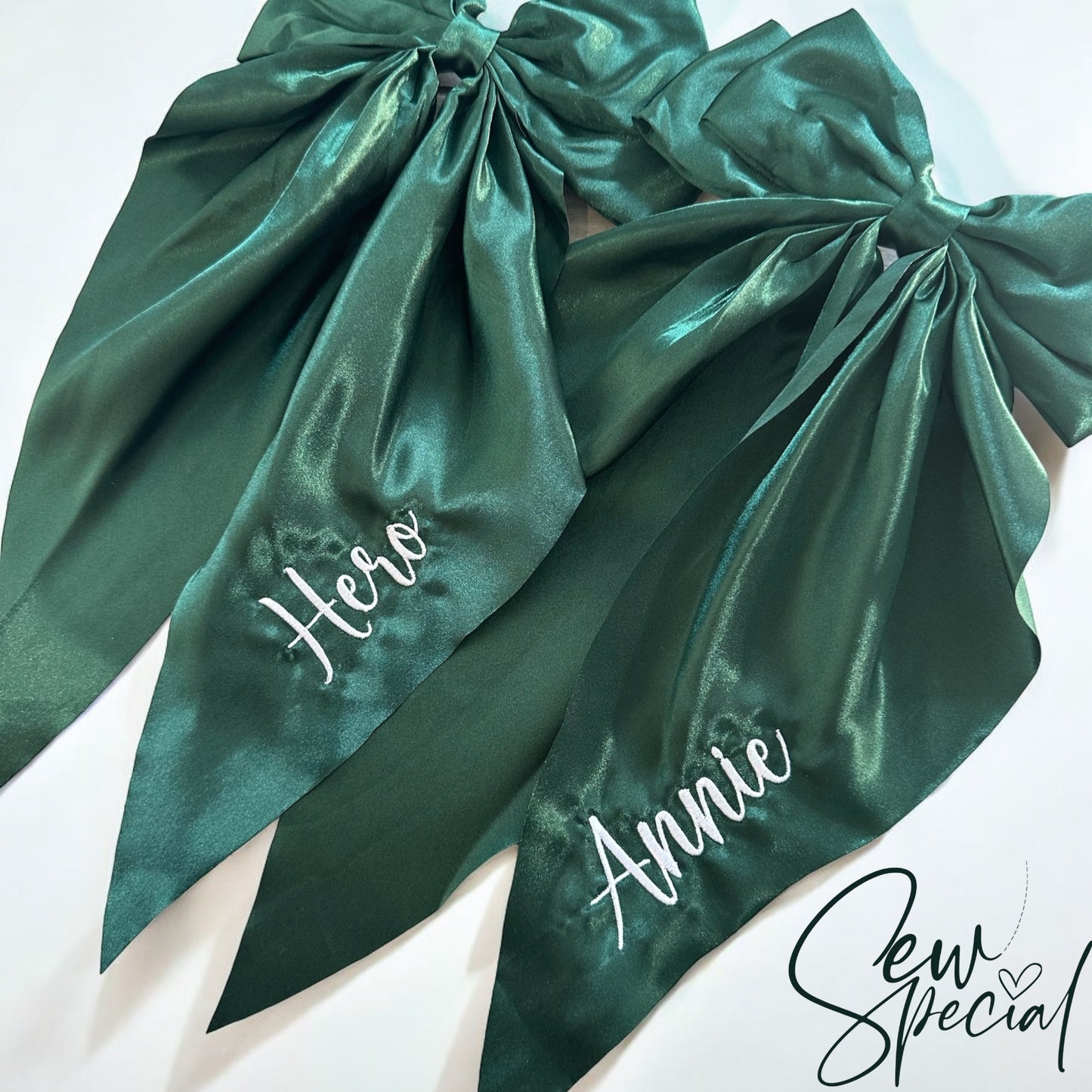 Extra Large Satin personalised hair bow