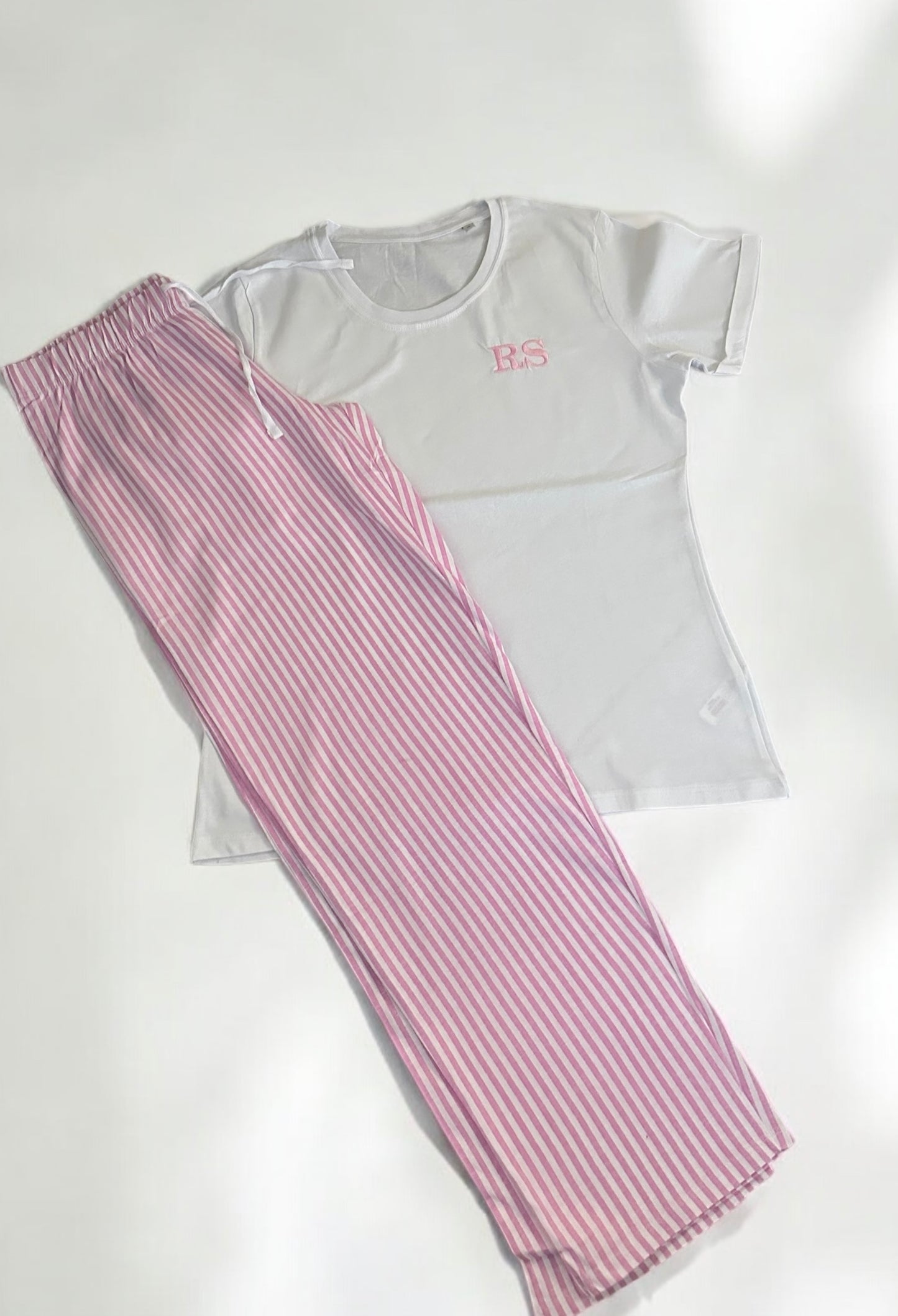 Ladies personalised initial pyjamas with bag