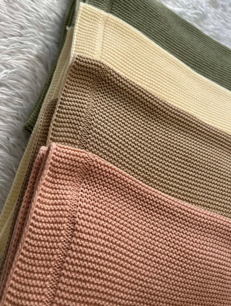 Baby personalised knitted blanket
