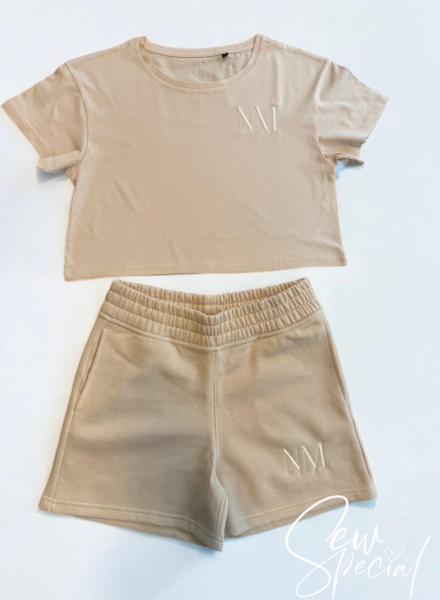 Ladies personalised jogger shorts