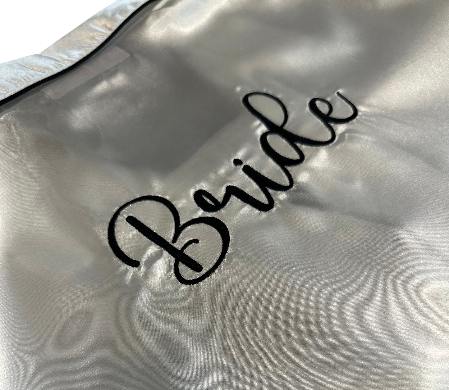 Personalised bridal satin short pyjamas