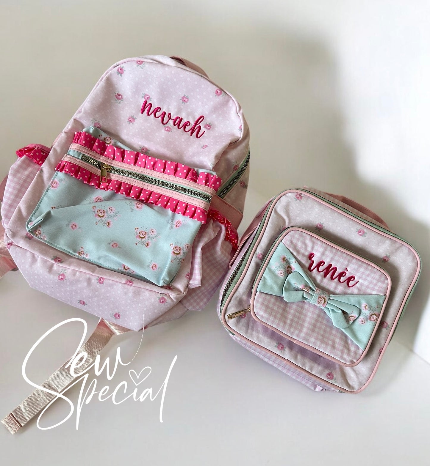 Children’s personalised floral backpack