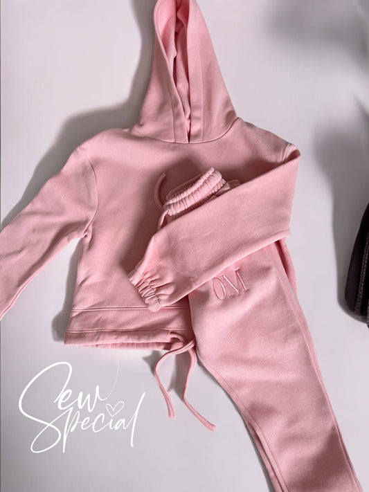 Girls personalised hoody trackuit lounge set