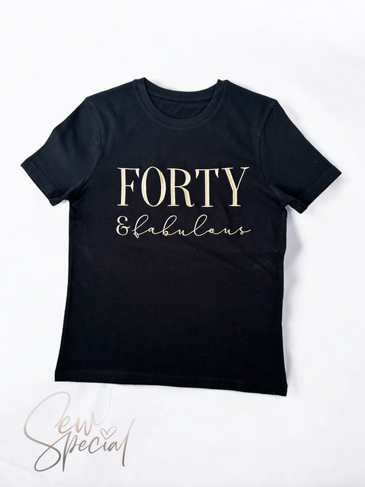 Ladies personalised age T-shirt