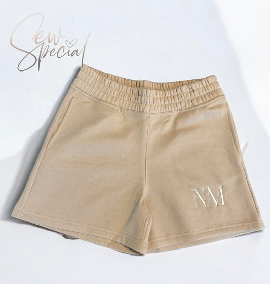 Ladies personalised jogger shorts