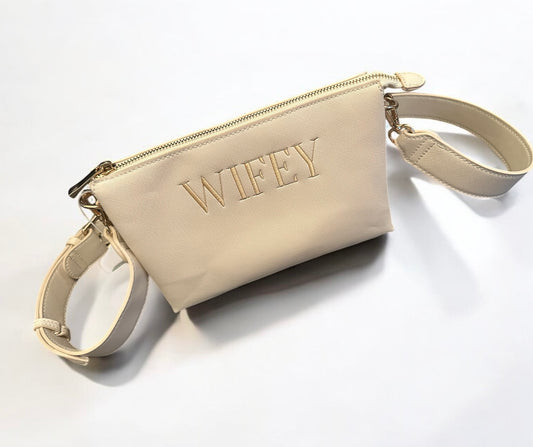 Personalised wifey cross body bag