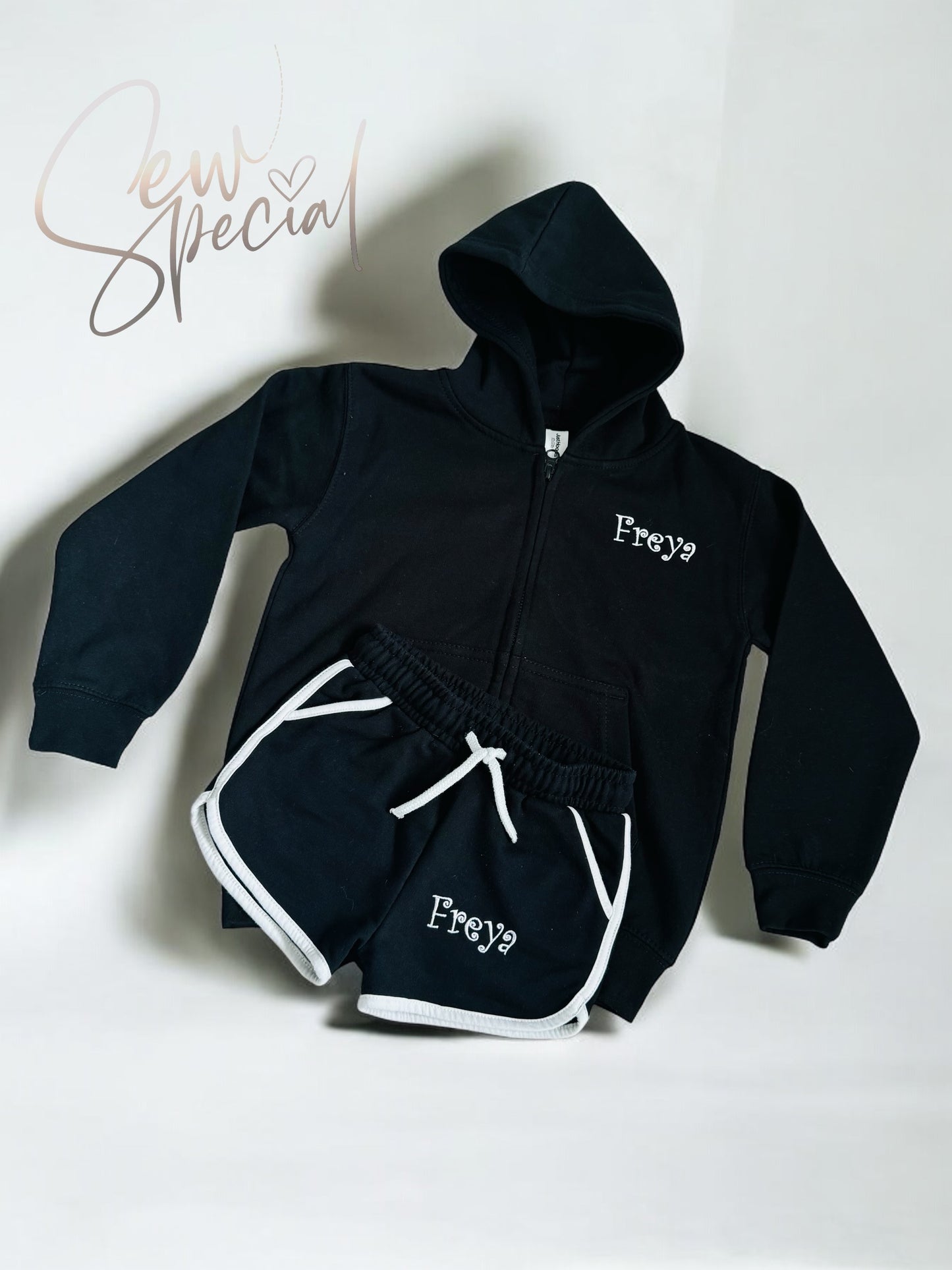 Personalised unisex zip hooded tracksuit jacket