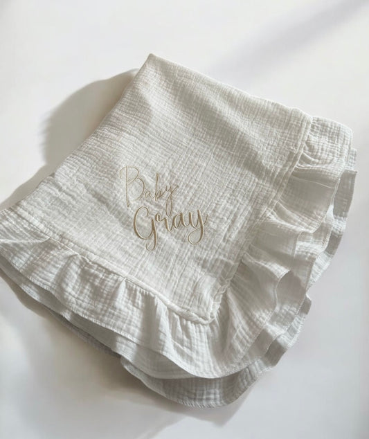 100% Organic personalised baby blanket
