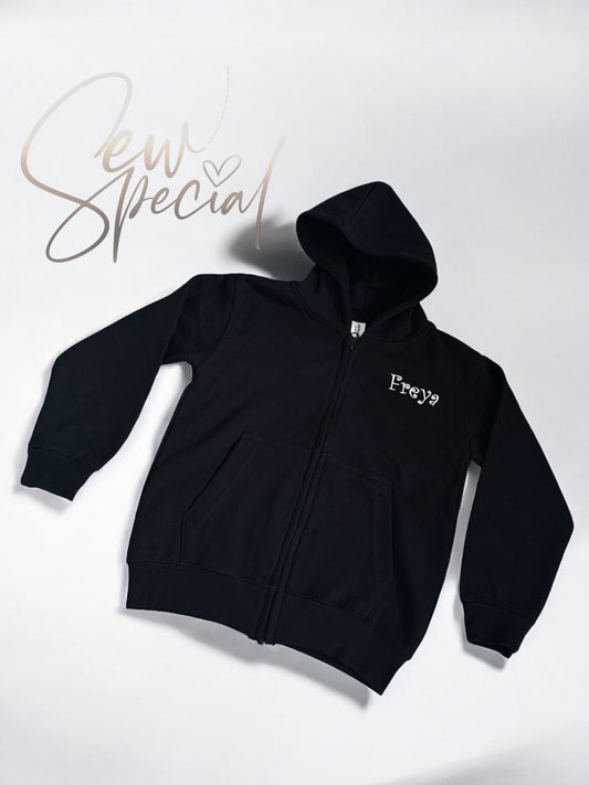 Personalised unisex zip hooded tracksuit jacket