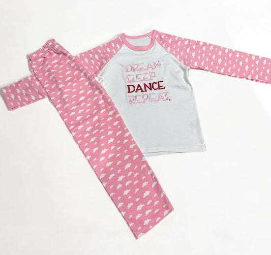 Eat Sleep Dance Repeat Cloud Pyjamas