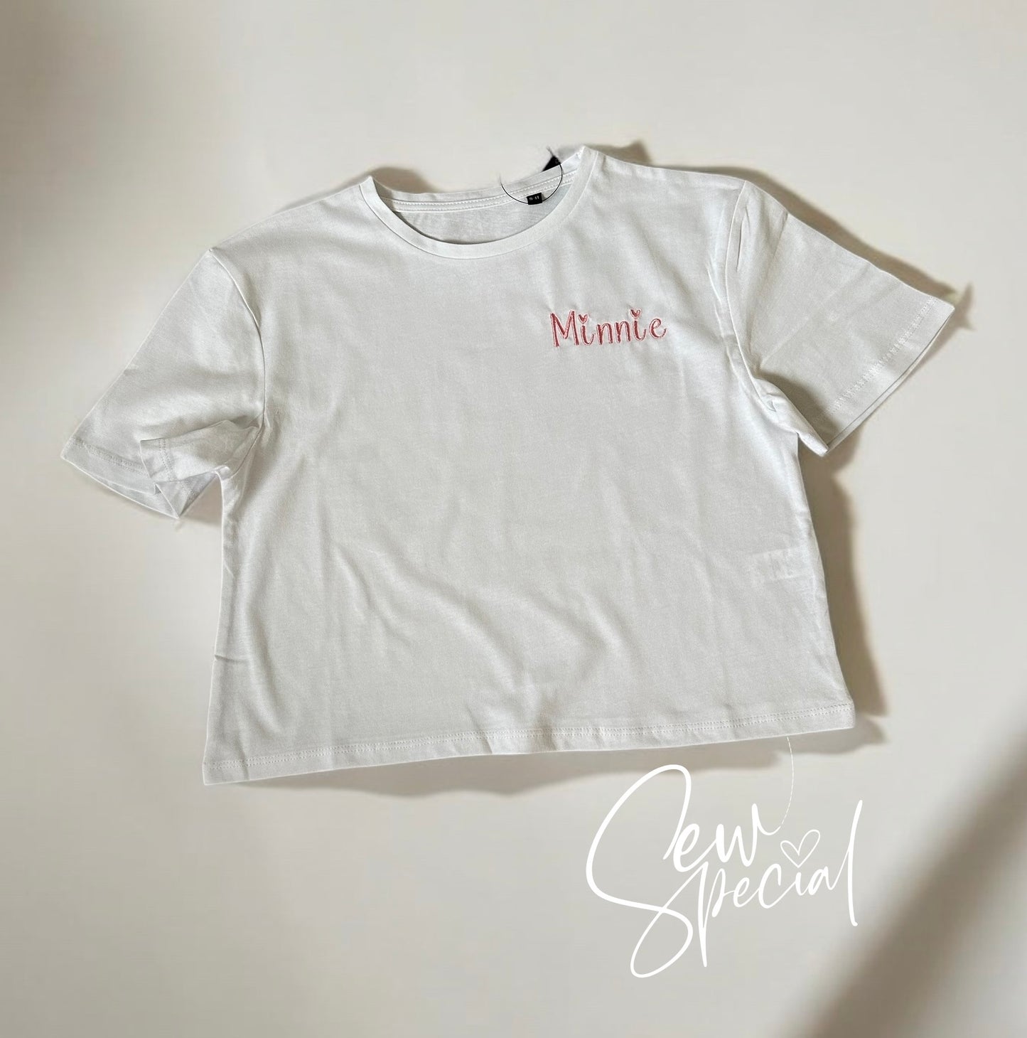Girls personalised cropped box T-shirt